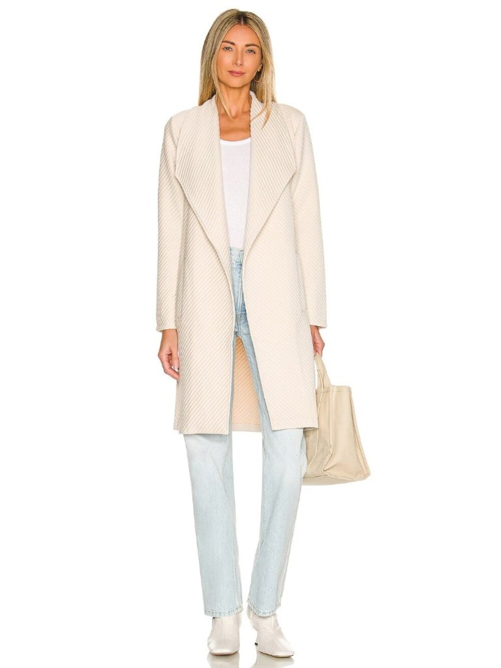 BB Dakota by Steve Madden Knits It Jacket in Bone Beige